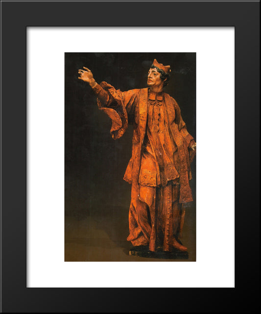 Saint Francis Borgia 20x24 Black Modern Wood Framed Art Print Poster by Pinzel, Johann Georg