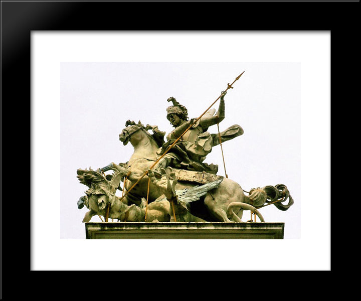 Saint George 20x24 Black Modern Wood Framed Art Print Poster by Pinzel, Johann Georg