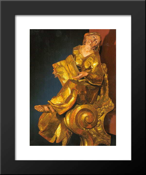 Seated Female Figure (Allegory Of Judaism) 20x24 Black Modern Wood Framed Art Print Poster by Pinzel, Johann Georg