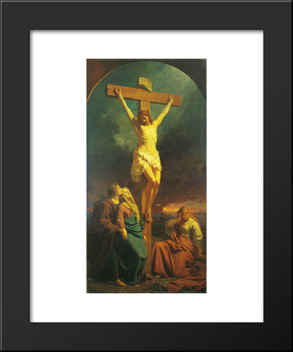Christ Of The Cross 20x24 Black Modern Wood Framed Art Print Poster by Koler, Johann