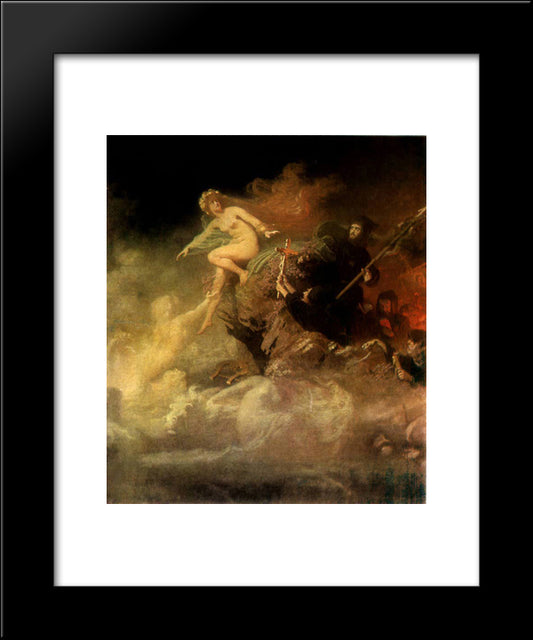 Monks Curse Lorelei 20x24 Black Modern Wood Framed Art Print Poster by Koler, Johann