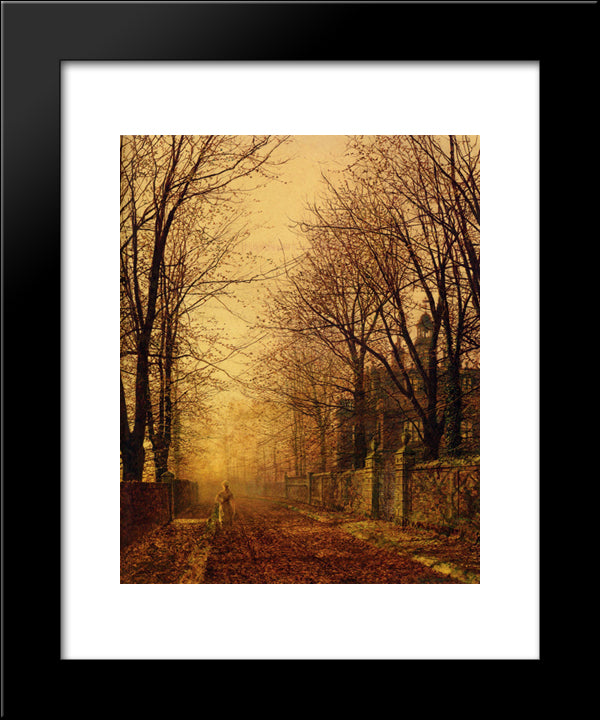 A Golden Beam 20x24 Black Modern Wood Framed Art Print Poster by Grimshaw, John Atkinson