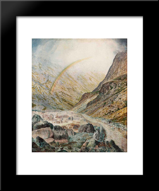 A Mountain Road, Flood Time 20x24 Black Modern Wood Framed Art Print Poster by Grimshaw, John Atkinson