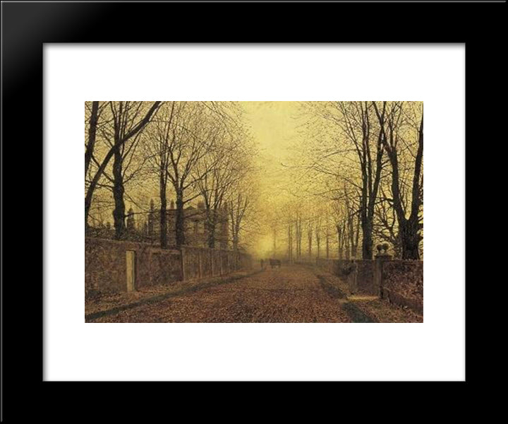 Autumn 20x24 Black Modern Wood Framed Art Print Poster by Grimshaw, John Atkinson