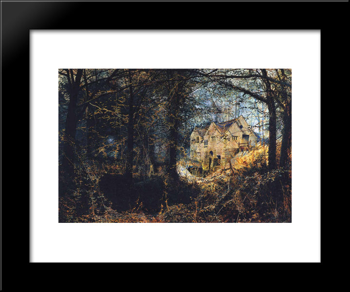 Autumn Glory The Old Mill 20x24 Black Modern Wood Framed Art Print Poster by Grimshaw, John Atkinson