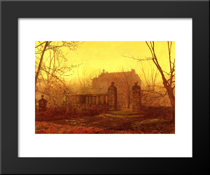 Autumn Morning 20x24 Black Modern Wood Framed Art Print Poster by Grimshaw, John Atkinson