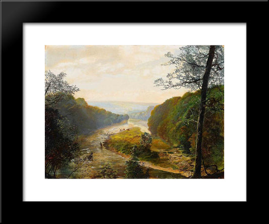 Barden Tower 20x24 Black Modern Wood Framed Art Print Poster by Grimshaw, John Atkinson
