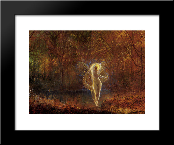 Dame Autumn Has A Mournful Face 20x24 Black Modern Wood Framed Art Print Poster by Grimshaw, John Atkinson