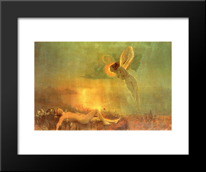 Endymion On Mount Latmus 20x24 Black Modern Wood Framed Art Print Poster by Grimshaw, John Atkinson