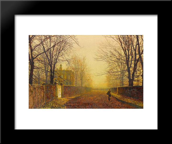 Golden Autumn 20x24 Black Modern Wood Framed Art Print Poster by Grimshaw, John Atkinson