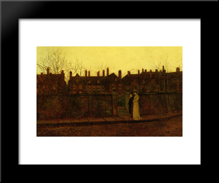 In The Golden Gloaming 20x24 Black Modern Wood Framed Art Print Poster by Grimshaw, John Atkinson