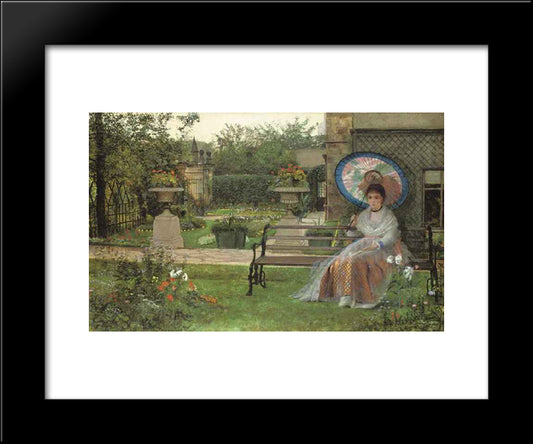 In The Pleasaunce 20x24 Black Modern Wood Framed Art Print Poster by Grimshaw, John Atkinson
