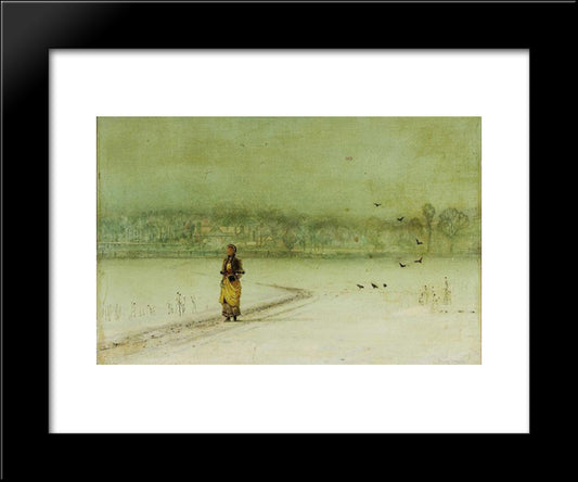 In The Winter 20x24 Black Modern Wood Framed Art Print Poster by Grimshaw, John Atkinson