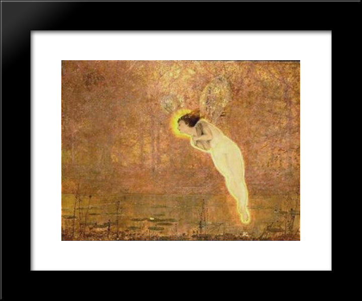 Iris 20x24 Black Modern Wood Framed Art Print Poster by Grimshaw, John Atkinson