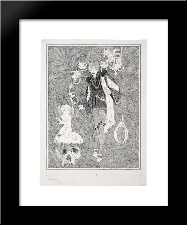 Hamlet 20x24 Black Modern Wood Framed Art Print Poster by Austen, John