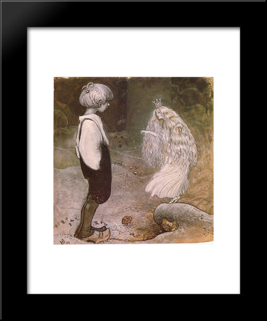 At That Moment She Was Changed By Magic To A Wonderful Little Fairy 20x24 Black Modern Wood Framed Art Print Poster by Bauer, John