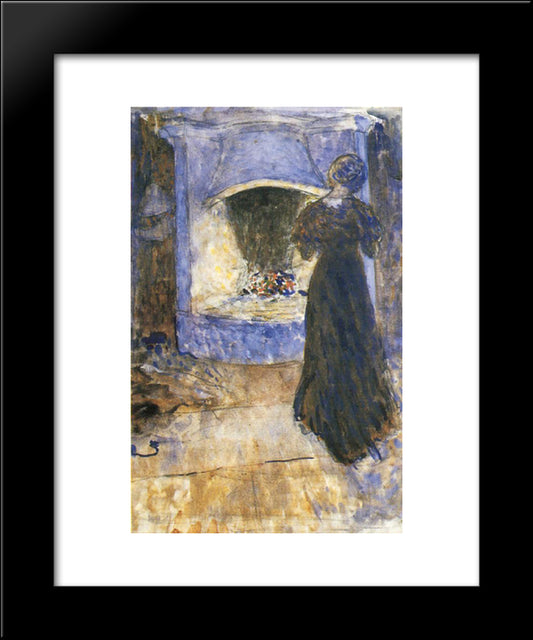 Ester In The Cottage 20x24 Black Modern Wood Framed Art Print Poster by Bauer, John