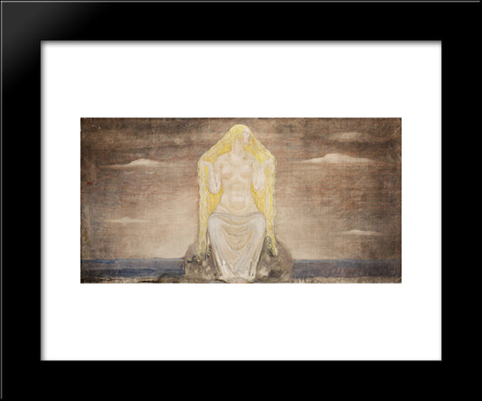 Freja 20x24 Black Modern Wood Framed Art Print Poster by Bauer, John