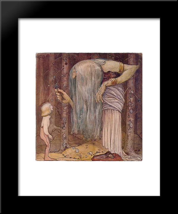 Here Is A Piece Of A Troll Herb Which Nobody Else But Me Can Find 20x24 Black Modern Wood Framed Art Print Poster by Bauer, John