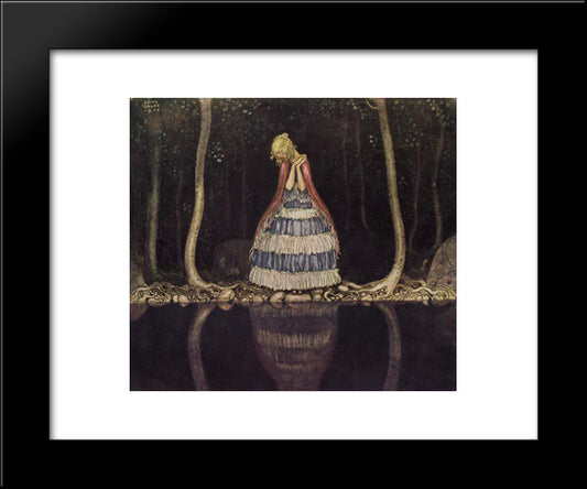 Inge Dark Lake 20x24 Black Modern Wood Framed Art Print Poster by Bauer, John