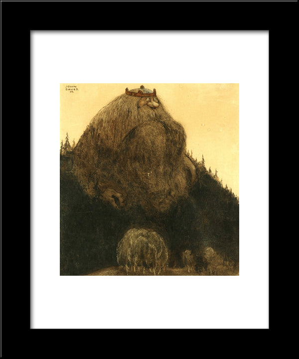 King Of The Hill 20x24 Black Modern Wood Framed Art Print Poster by Bauer, John