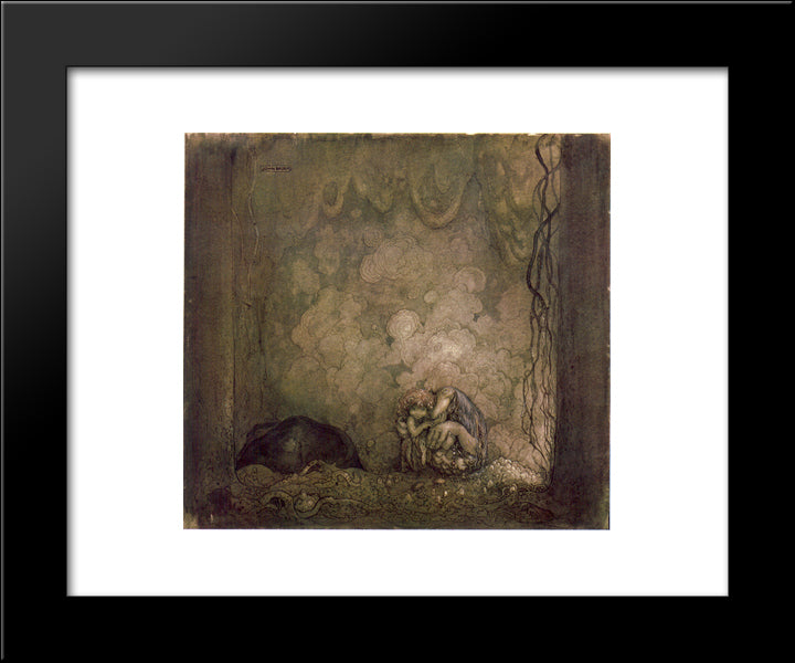 Mother Love 20x24 Black Modern Wood Framed Art Print Poster by Bauer, John