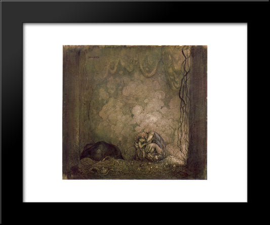 Mother Love 20x24 Black Modern Wood Framed Art Print Poster by Bauer, John