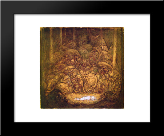Root Trolls 20x24 Black Modern Wood Framed Art Print Poster by Bauer, John