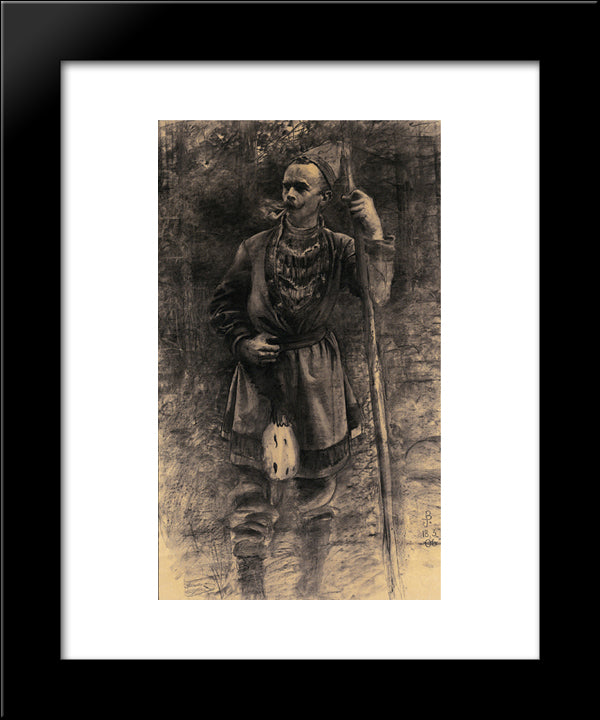 Same I Skogsbryn 20x24 Black Modern Wood Framed Art Print Poster by Bauer, John
