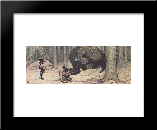 Stalo And Kauras 20x24 Black Modern Wood Framed Art Print Poster by Bauer, John
