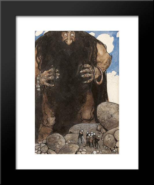 Stormjatten Jordskakaren 20x24 Black Modern Wood Framed Art Print Poster by Bauer, John