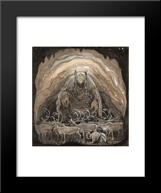 The Man Who Walked Among Gnom 20x24 Black Modern Wood Framed Art Print Poster by Bauer, John