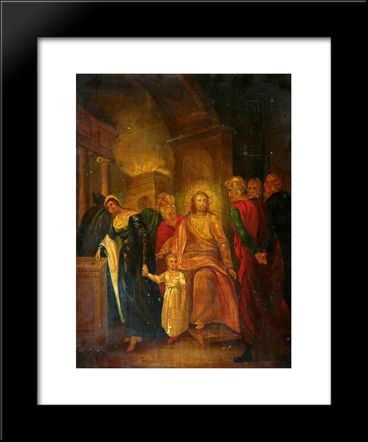 Justice (Christ And The Elders In The Temple) 20x24 Black Modern Wood Framed Art Print Poster by Bradley, John