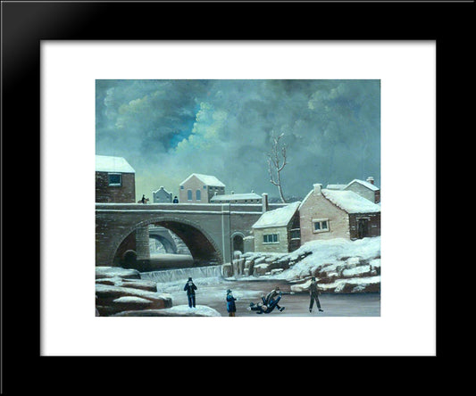 Old Corn Mill, Keighley 20x24 Black Modern Wood Framed Art Print Poster by Bradley, John