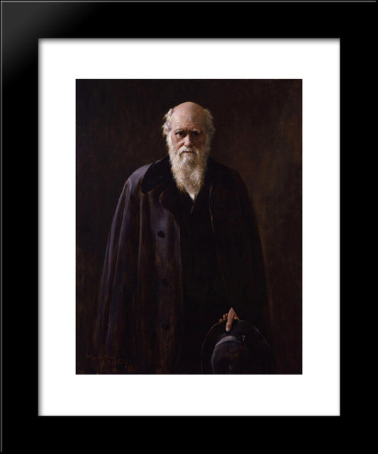 Charles Robert Darwin 20x24 Black Modern Wood Framed Art Print Poster by Collier, John