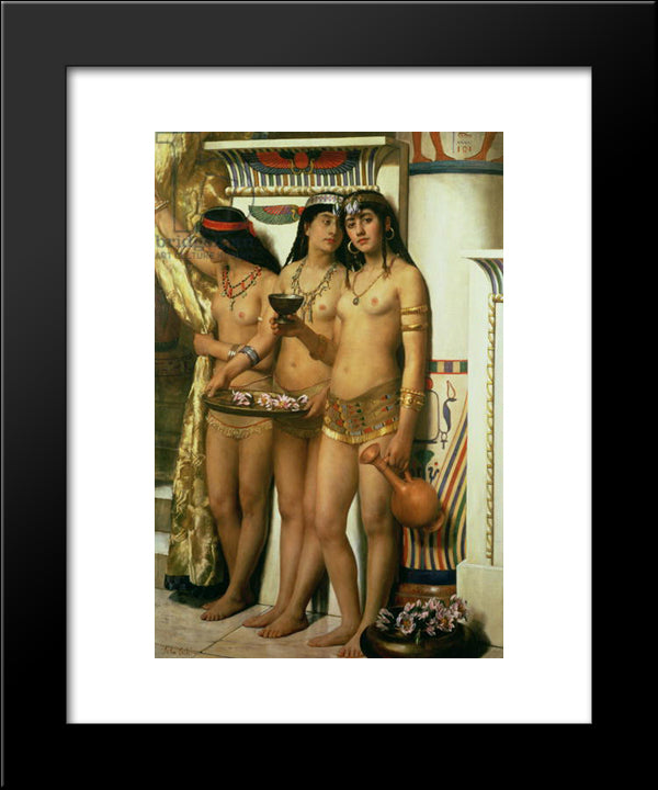 Pharaoh'S Handmaidens 20x24 Black Modern Wood Framed Art Print Poster by Collier, John
