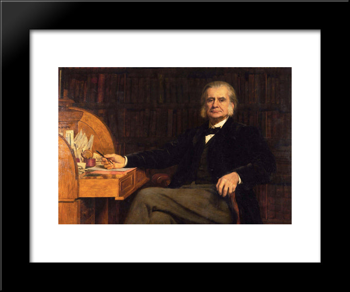 Portrait Of Professor Huxley 20x24 Black Modern Wood Framed Art Print Poster by Collier, John