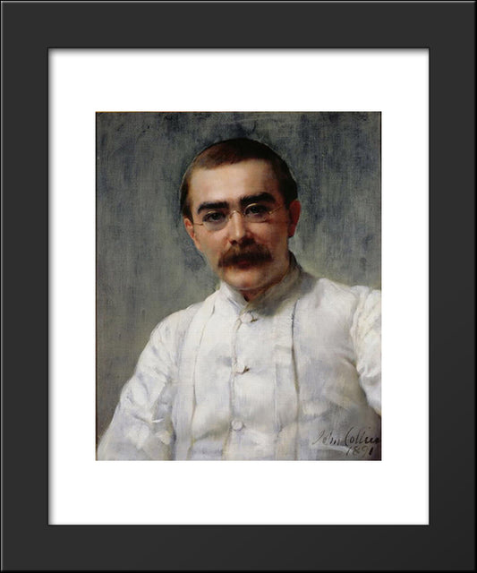 Rudyard Kipling 20x24 Black Modern Wood Framed Art Print Poster by Collier, John