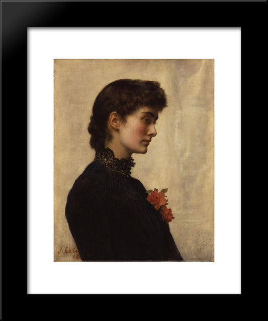 The Artist'S Wife, Marion Collier (Nee Huxley) 20x24 Black Modern Wood Framed Art Print Poster by Collier, John