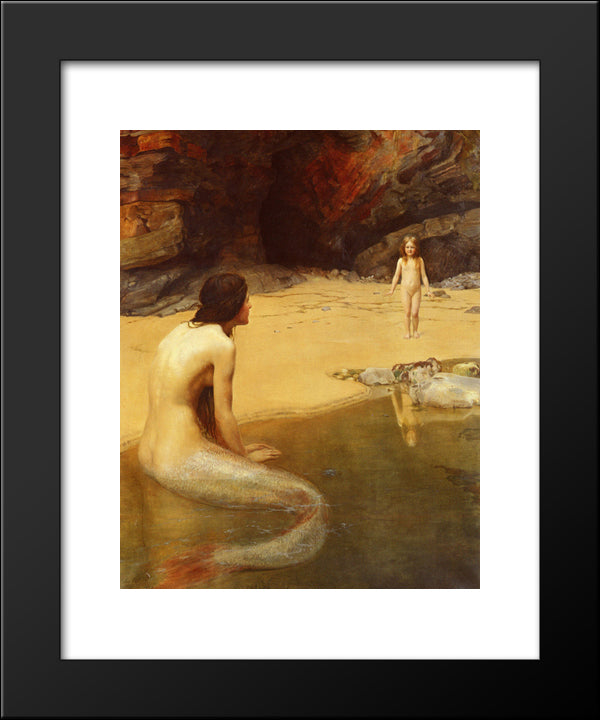 The Land Baby 20x24 Black Modern Wood Framed Art Print Poster by Collier, John