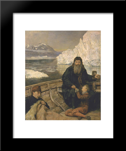 The Last Voyage Of Henry Hudson 20x24 Black Modern Wood Framed Art Print Poster by Collier, John
