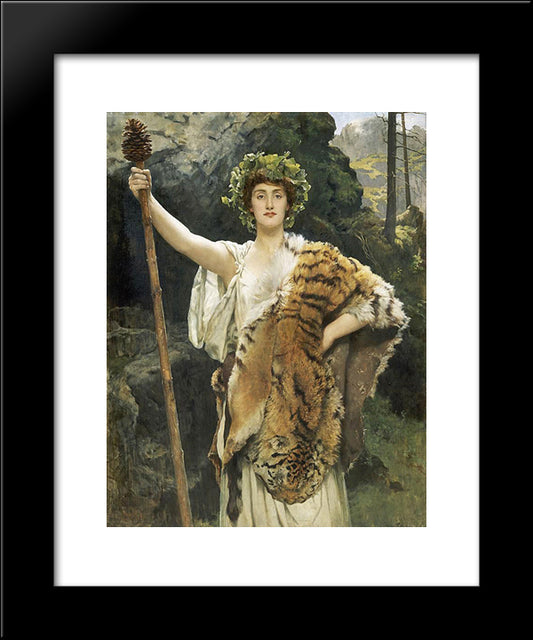 The Priestess Of Bacchus 20x24 Black Modern Wood Framed Art Print Poster by Collier, John