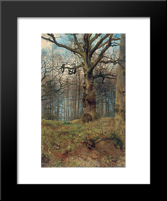 The Spring Wood 20x24 Black Modern Wood Framed Art Print Poster by Collier, John