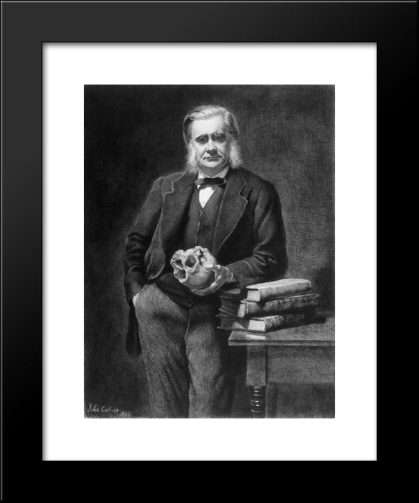 Thomas Henry Huxley 20x24 Black Modern Wood Framed Art Print Poster by Collier, John