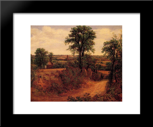 A Lane Near Dedham 20x24 Black Modern Wood Framed Art Print Poster by Constable, John