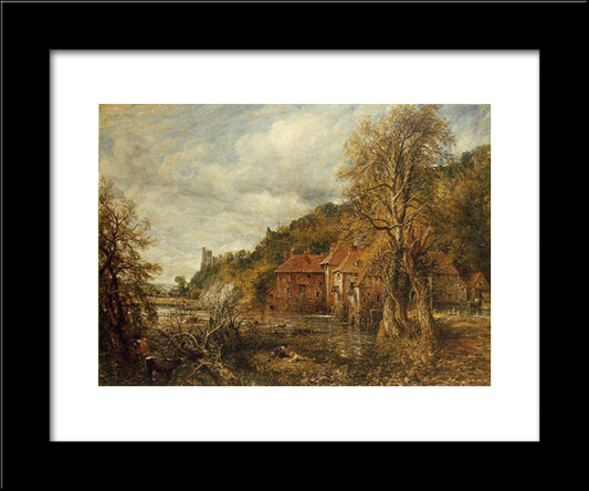 Arundel Mill And Castle 20x24 Black Modern Wood Framed Art Print Poster by Constable, John