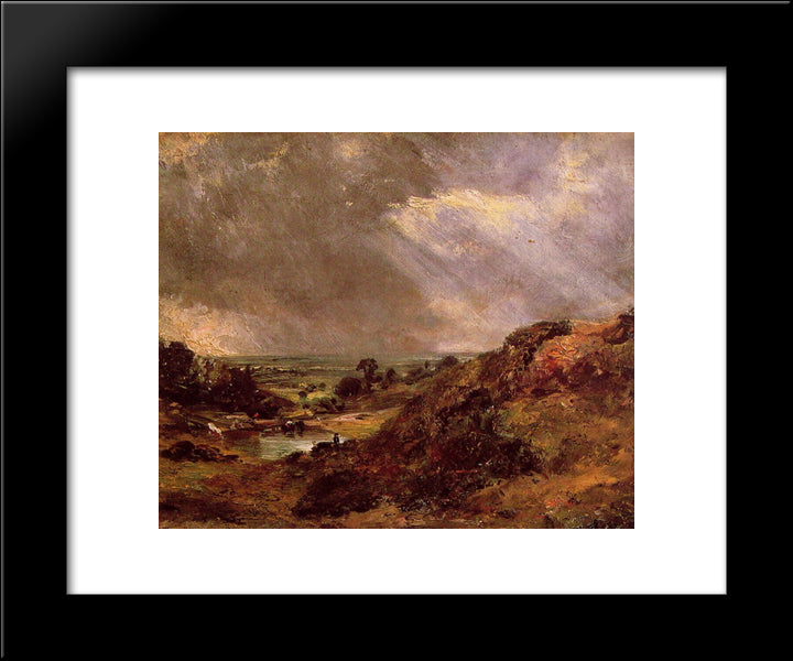 Branch Hill Pond Hampstead 20x24 Black Modern Wood Framed Art Print Poster by Constable, John