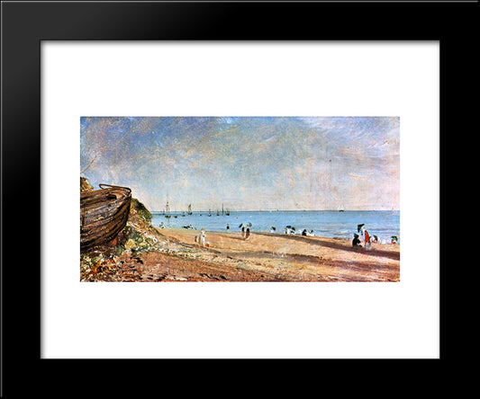 Brighton Beach 20x24 Black Modern Wood Framed Art Print Poster by Constable, John