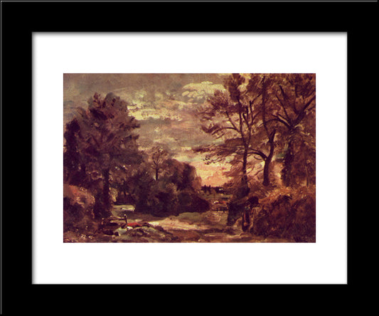 Country Road 20x24 Black Modern Wood Framed Art Print Poster by Constable, John