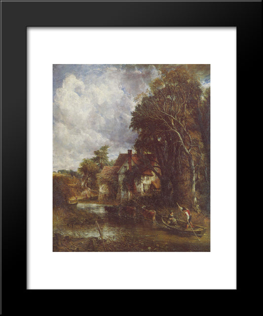 Die Valley Farm 20x24 Black Modern Wood Framed Art Print Poster by Constable, John